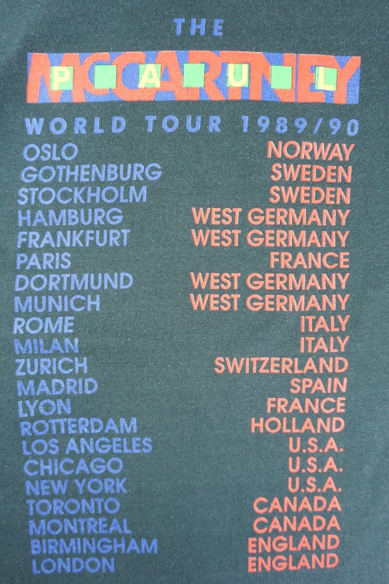 Vintage Paul McCartney 1989-90 Tour T-shirt – For All To Envy
